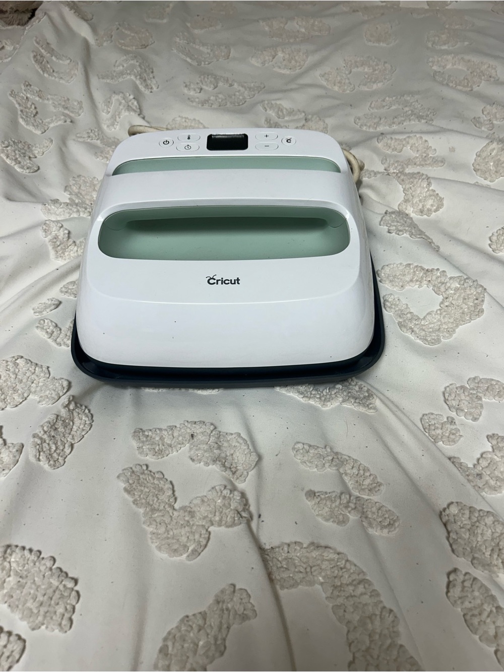 Cricut Heat Press Machine in White and Mint Green